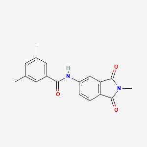molecular formula C18H16N2O3 B5697110 3,5-dimethyl-N-(2-methyl-1,3-dioxo-2,3-dihydro-1H-isoindol-5-yl)benzamide 