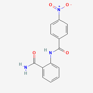 molecular formula C14H11N3O4 B5697123 2-[(4-硝基苯甲酰)氨基]苯甲酰胺 CAS No. 52910-89-1