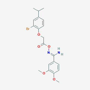 molecular formula C20H23BrN2O5 B5697135 N'-{[(2-bromo-4-isopropylphenoxy)acetyl]oxy}-3,4-dimethoxybenzenecarboximidamide 