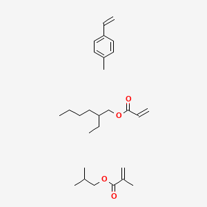 B569716 2-Propenoic acid, 2-methyl-, 2-methylpropyl ester, polymer with 1-ethenyl-4-methylbenzene and 2-ethylhexyl 2-propenoate CAS No. 118922-88-6