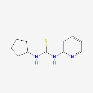 molecular formula C11H15N3S B5697164 N-cyclopentyl-N'-2-pyridinylthiourea 
