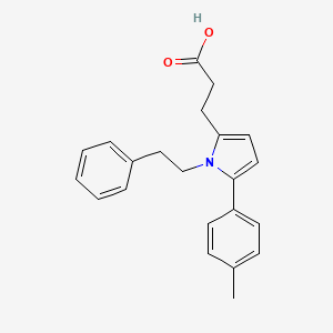 molecular formula C22H23NO2 B5697167 3-[5-(4-methylphenyl)-1-(2-phenylethyl)-1H-pyrrol-2-yl]propanoic acid 