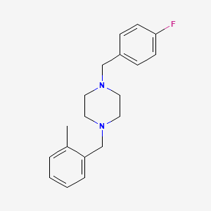 molecular formula C19H23FN2 B5697187 1-(4-fluorobenzyl)-4-(2-methylbenzyl)piperazine 