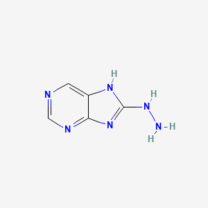 molecular formula C5H6N6 B569719 8-Hydrazono-7,8-dihydro-1H-purine CAS No. 116799-06-5