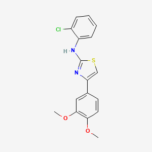 molecular formula C17H15ClN2O2S B5697194 N-(2-chlorophenyl)-4-(3,4-dimethoxyphenyl)-1,3-thiazol-2-amine 