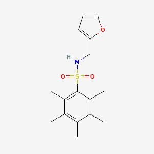 N-(2-furylmethyl)-2,3,4,5,6-pentamethylbenzenesulfonamide