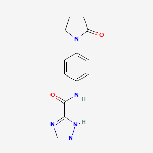 molecular formula C13H13N5O2 B5697239 N-[4-(2-氧代-1-吡咯烷基)苯基]-1H-1,2,4-三唑-3-甲酰胺 