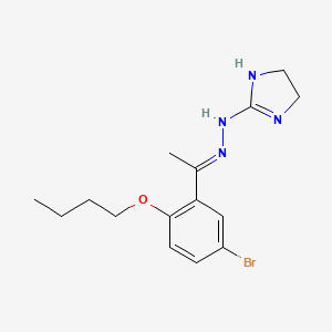 molecular formula C15H21BrN4O B5697246 1-(5-bromo-2-butoxyphenyl)ethanone 4,5-dihydro-1H-imidazol-2-ylhydrazone 