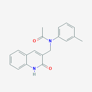 N-[(2-hydroxy-3-quinolinyl)methyl]-N-(3-methylphenyl)acetamide