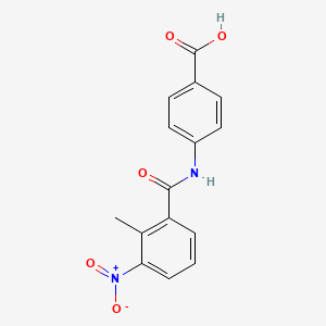 molecular formula C15H12N2O5 B5697297 4-[(2-methyl-3-nitrobenzoyl)amino]benzoic acid 