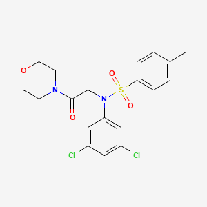 molecular formula C19H20Cl2N2O4S B5697300 N-(3,5-dichlorophenyl)-4-methyl-N-[2-(4-morpholinyl)-2-oxoethyl]benzenesulfonamide 