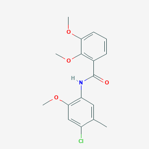 molecular formula C17H18ClNO4 B5697305 N-(4-chloro-2-methoxy-5-methylphenyl)-2,3-dimethoxybenzamide 