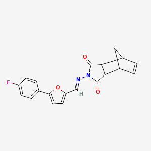 molecular formula C20H15FN2O3 B5697312 4-({[5-(4-fluorophenyl)-2-furyl]methylene}amino)-4-azatricyclo[5.2.1.0~2,6~]dec-8-ene-3,5-dione 
