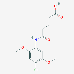 molecular formula C13H16ClNO5 B5697313 5-[(4-chloro-2,5-dimethoxyphenyl)amino]-5-oxopentanoic acid 