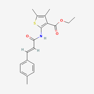 molecular formula C19H21NO3S B5697315 ethyl 4,5-dimethyl-2-{[3-(4-methylphenyl)acryloyl]amino}-3-thiophenecarboxylate 