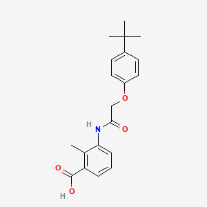 molecular formula C20H23NO4 B5697323 3-{[(4-tert-butylphenoxy)acetyl]amino}-2-methylbenzoic acid 