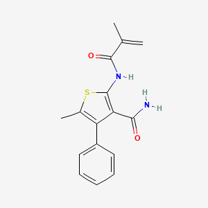 molecular formula C16H16N2O2S B5697334 2-(methacryloylamino)-5-methyl-4-phenyl-3-thiophenecarboxamide 