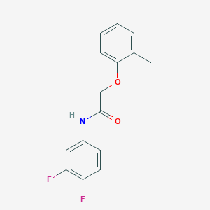 molecular formula C15H13F2NO2 B5697340 N-(3,4-difluorophenyl)-2-(2-methylphenoxy)acetamide 
