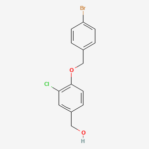 molecular formula C14H12BrClO2 B5697345 {4-[(4-bromobenzyl)oxy]-3-chlorophenyl}methanol 