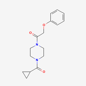 molecular formula C16H20N2O3 B5697364 1-(cyclopropylcarbonyl)-4-(phenoxyacetyl)piperazine 