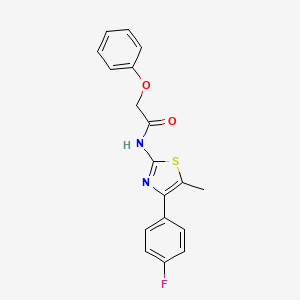 molecular formula C18H15FN2O2S B5697379 N-[4-(4-fluorophenyl)-5-methyl-1,3-thiazol-2-yl]-2-phenoxyacetamide 