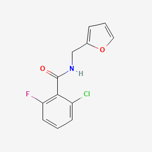 molecular formula C12H9ClFNO2 B5697403 2-chloro-6-fluoro-N-(2-furylmethyl)benzamide 