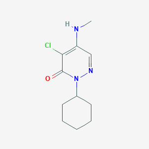 molecular formula C11H16ClN3O B5697407 4-chloro-2-cyclohexyl-5-(methylamino)-3(2H)-pyridazinone 