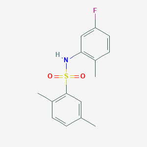 molecular formula C15H16FNO2S B5697411 N-(5-fluoro-2-methylphenyl)-2,5-dimethylbenzenesulfonamide 