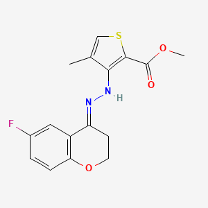 molecular formula C16H15FN2O3S B5697415 methyl 3-[2-(6-fluoro-2,3-dihydro-4H-chromen-4-ylidene)hydrazino]-4-methyl-2-thiophenecarboxylate 