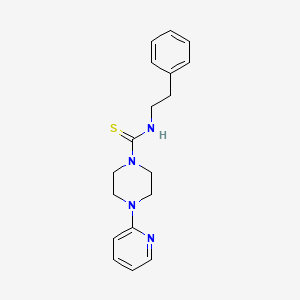 molecular formula C18H22N4S B5697435 N-(2-phenylethyl)-4-(2-pyridinyl)-1-piperazinecarbothioamide 