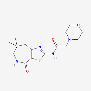 molecular formula C15H22N4O3S B5697437 N-(7,7-dimethyl-4-oxo-5,6,7,8-tetrahydro-4H-[1,3]thiazolo[5,4-c]azepin-2-yl)-2-(4-morpholinyl)acetamide 
