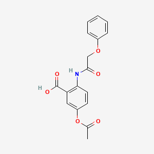 molecular formula C17H15NO6 B5697441 5-(acetyloxy)-2-[(phenoxyacetyl)amino]benzoic acid 