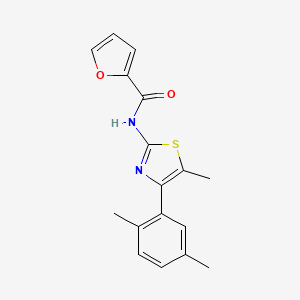 molecular formula C17H16N2O2S B5697465 N-[4-(2,5-dimethylphenyl)-5-methyl-1,3-thiazol-2-yl]-2-furamide 