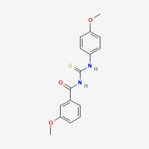 molecular formula C16H16N2O3S B5697498 3-methoxy-N-{[(4-methoxyphenyl)amino]carbonothioyl}benzamide 