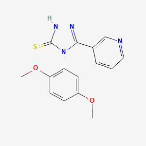 molecular formula C15H14N4O2S B5697518 4-(2,5-dimethoxyphenyl)-5-(3-pyridinyl)-2,4-dihydro-3H-1,2,4-triazole-3-thione 