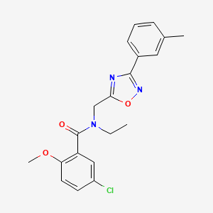 5-chloro-N-ethyl-2-methoxy-N-{[3-(3-methylphenyl)-1,2,4-oxadiazol-5-yl]methyl}benzamide