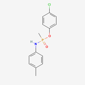 molecular formula C14H15ClNO2P B5697554 4-chlorophenyl P-methyl-N-(4-methylphenyl)phosphonamidoate 