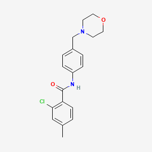 molecular formula C19H21ClN2O2 B5697560 2-chloro-4-methyl-N-[4-(4-morpholinylmethyl)phenyl]benzamide 