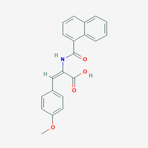 molecular formula C21H17NO4 B5697577 3-(4-methoxyphenyl)-2-(1-naphthoylamino)acrylic acid 