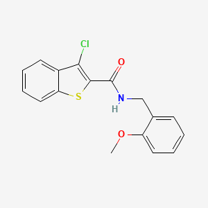molecular formula C17H14ClNO2S B5697598 3-chloro-N-(2-methoxybenzyl)-1-benzothiophene-2-carboxamide 