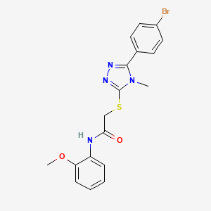 molecular formula C18H17BrN4O2S B5697599 2-{[5-(4-bromophenyl)-4-methyl-4H-1,2,4-triazol-3-yl]thio}-N-(2-methoxyphenyl)acetamide 
