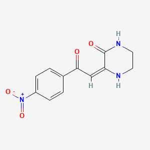 molecular formula C12H11N3O4 B5697609 3-[2-(4-nitrophenyl)-2-oxoethylidene]-2-piperazinone 