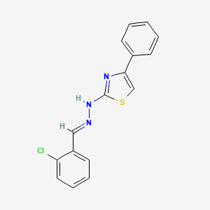 molecular formula C16H12ClN3S B5697610 2-chlorobenzaldehyde (4-phenyl-1,3-thiazol-2-yl)hydrazone 