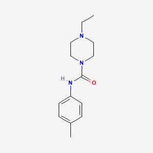 molecular formula C14H21N3O B5697633 4-ethyl-N-(4-methylphenyl)-1-piperazinecarboxamide 