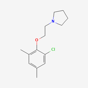molecular formula C14H20ClNO B5697654 1-[2-(2-chloro-4,6-dimethylphenoxy)ethyl]pyrrolidine 