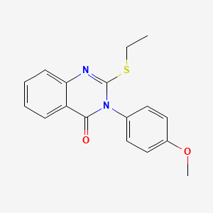 molecular formula C17H16N2O2S B5697657 2-(ethylthio)-3-(4-methoxyphenyl)-4(3H)-quinazolinone CAS No. 5727-94-6