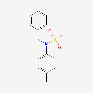 molecular formula C15H17NO2S B5697690 N-benzyl-N-(4-methylphenyl)methanesulfonamide 