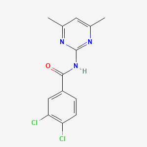 molecular formula C13H11Cl2N3O B5697696 3,4-dichloro-N-(4,6-dimethyl-2-pyrimidinyl)benzamide 