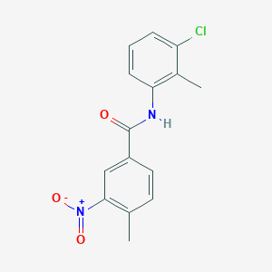 molecular formula C15H13ClN2O3 B5697715 N-(3-chloro-2-methylphenyl)-4-methyl-3-nitrobenzamide 