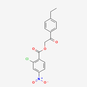 molecular formula C17H14ClNO5 B5697723 2-(4-ethylphenyl)-2-oxoethyl 2-chloro-4-nitrobenzoate 
